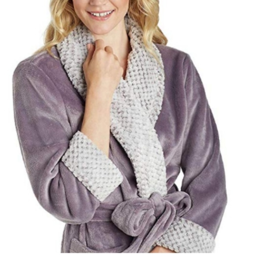 Carole Hochman Women's Plush Wrap Robe - Picture 4 of 4